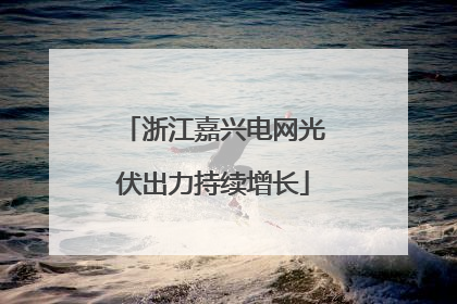 浙江嘉兴电网光伏出力持续增长